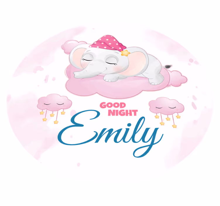 Sleepy Elephant Dream custom floor mat - TenStickers