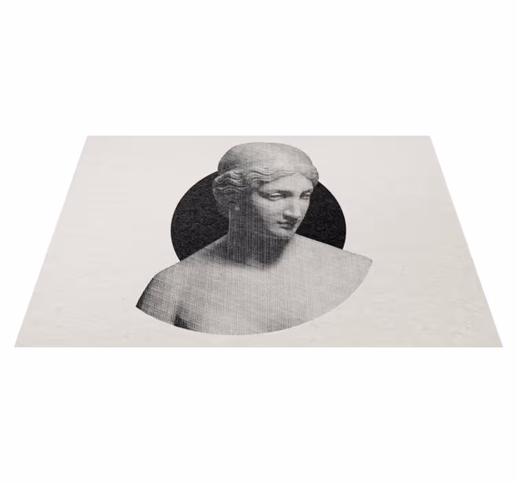 Classic Sculpture Profile minimalistic rug - TenStickers
