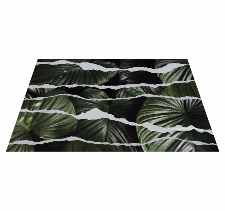 Torn Leaf Pattern nature rug - TenStickers