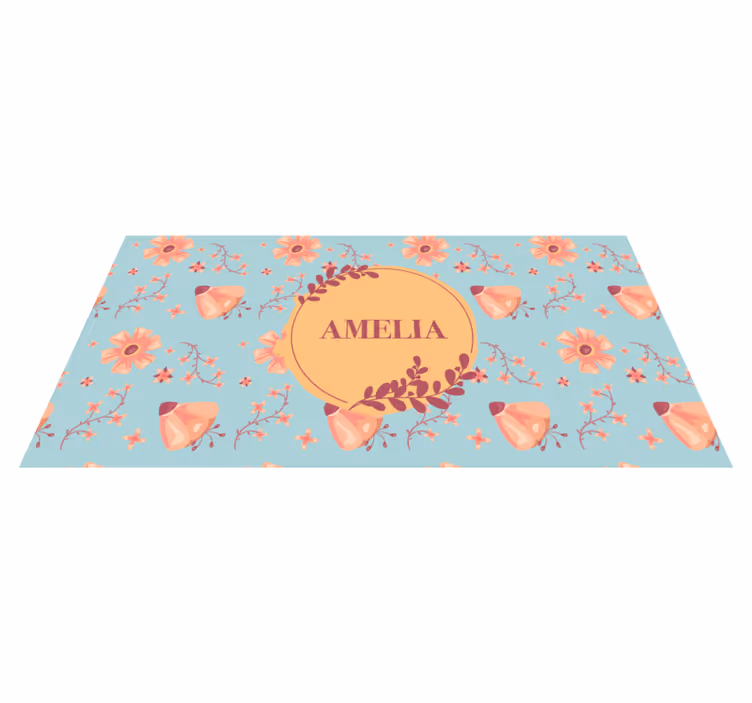 Floral Arrangement custom floor mat - TenStickers