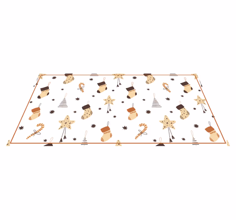 White holiday celebrations christmas rug - TenStickers