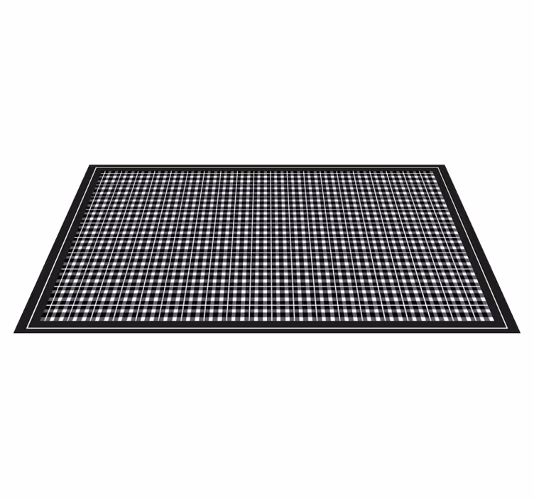Checked grey pattern bedroom carpet - TenStickers