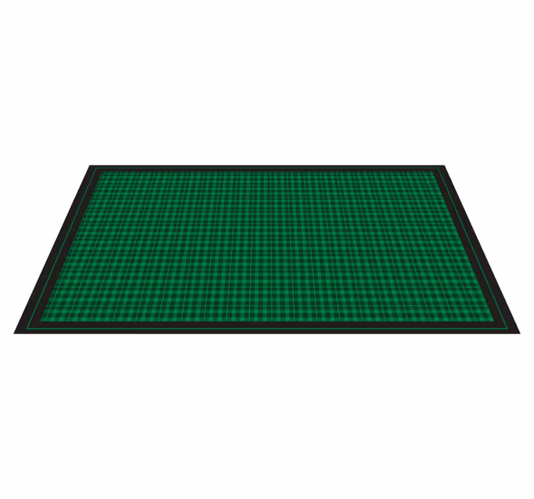 Green Checkered Pattern geometric rug - TenStickers