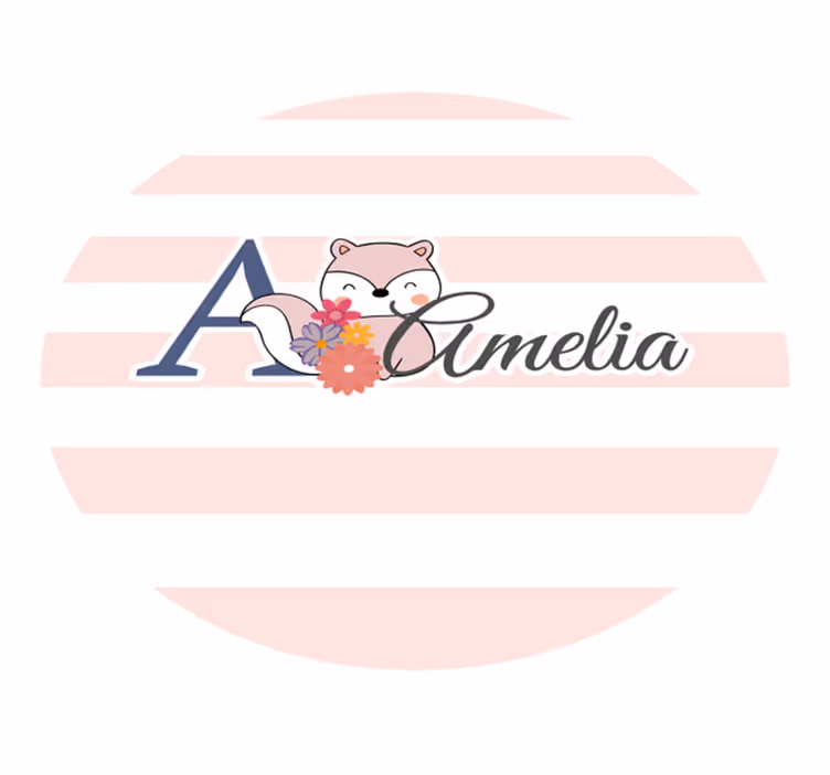 Customizable Fox Design custom floor mat - TenStickers