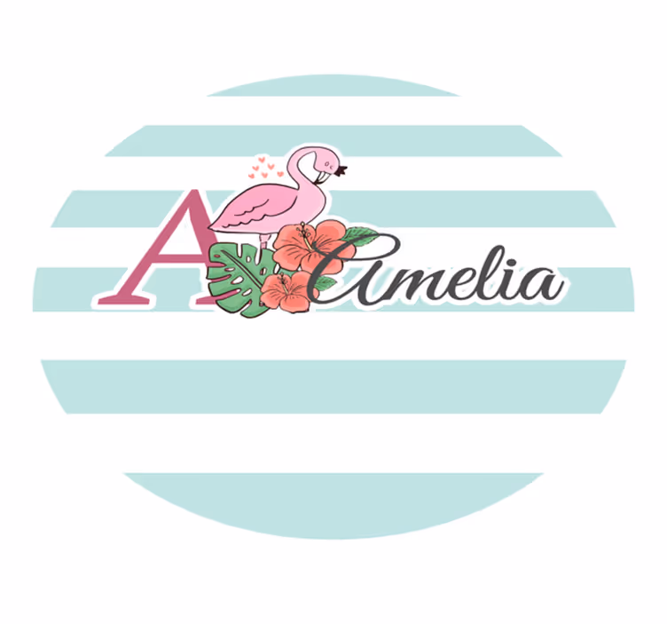 Flamingo Decor custom floor mat - TenStickers