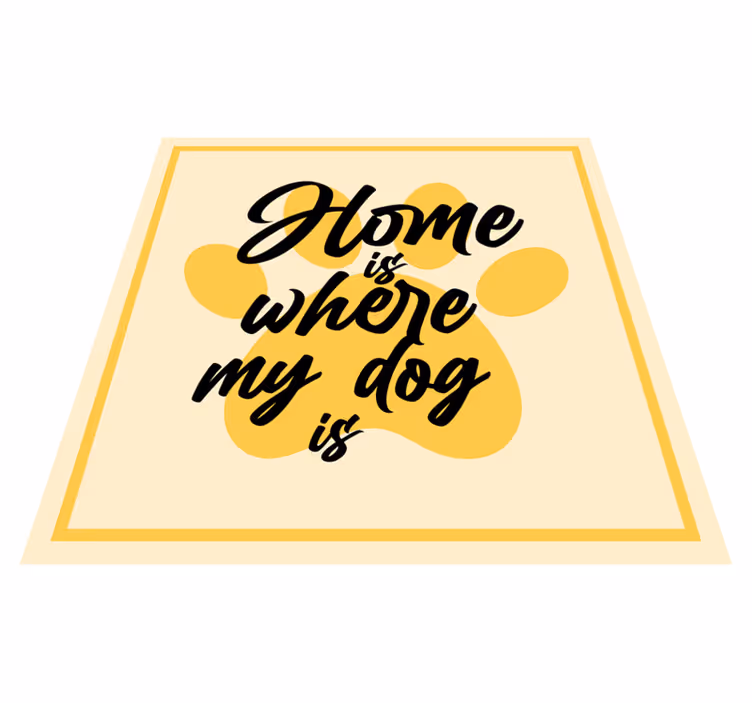 Home where my dog is entrance hall rug - TenStickers
