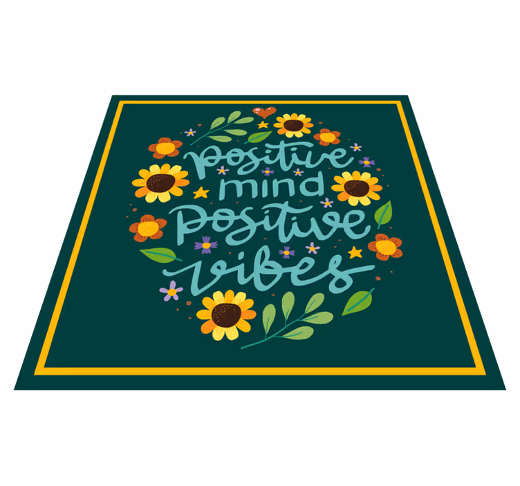 Motivational quote beautiful colors custom rug - TenStickers