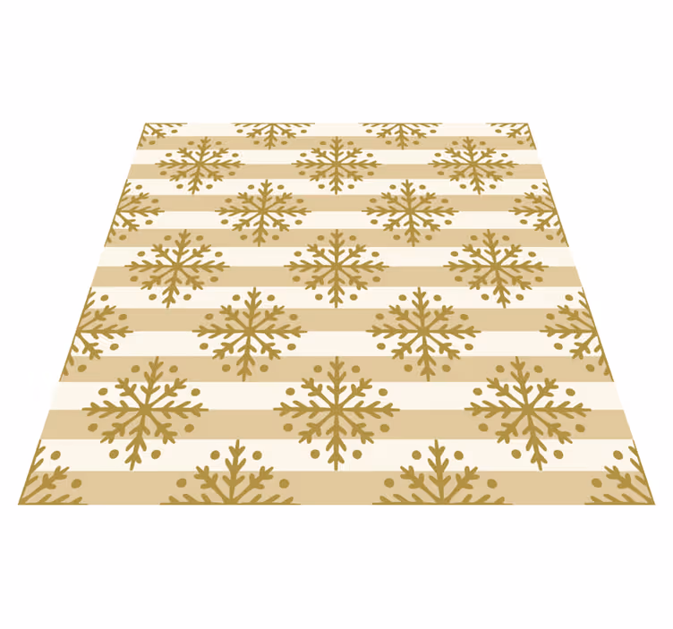 Snowflake Stripes christmas rug - TenStickers