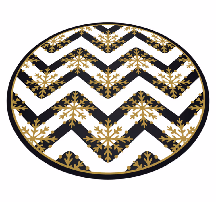 Chevron Snowflake Pattern christmas rug - TenStickers