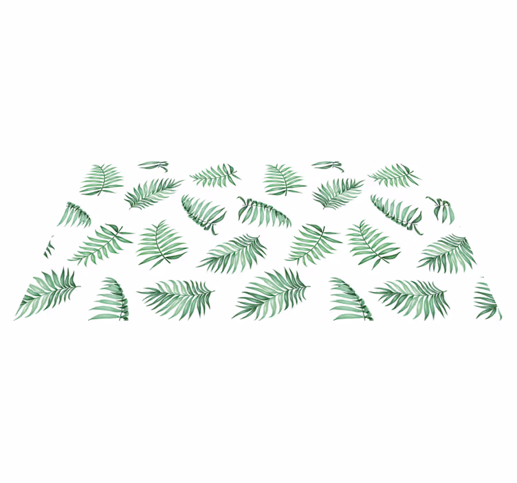 Graceful Leaf Motifs floral rug - TenStickers