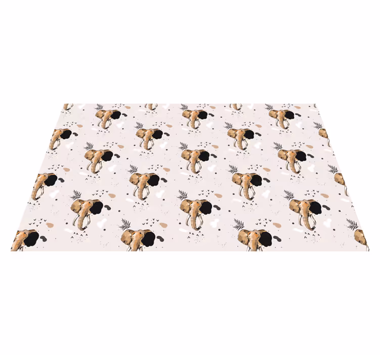 ELEPHANT PATTERN PLAY animal print rug - TenStickers