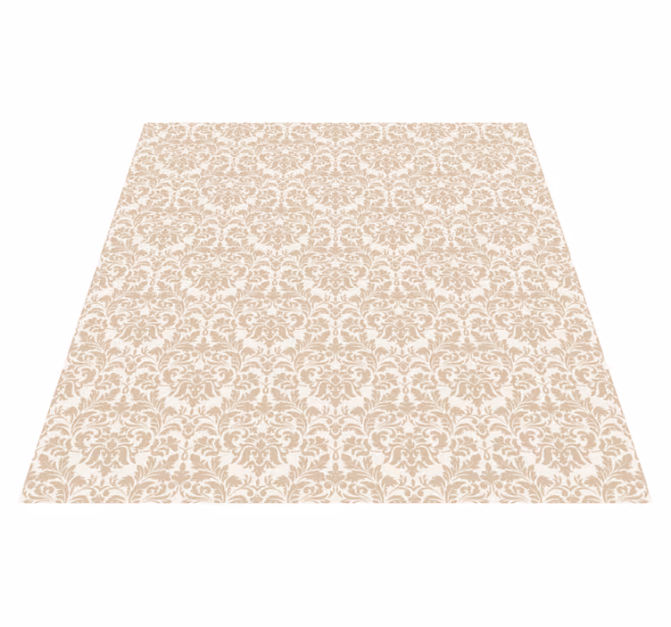 Delicate Floral Motif entrance hall rug - TenStickers