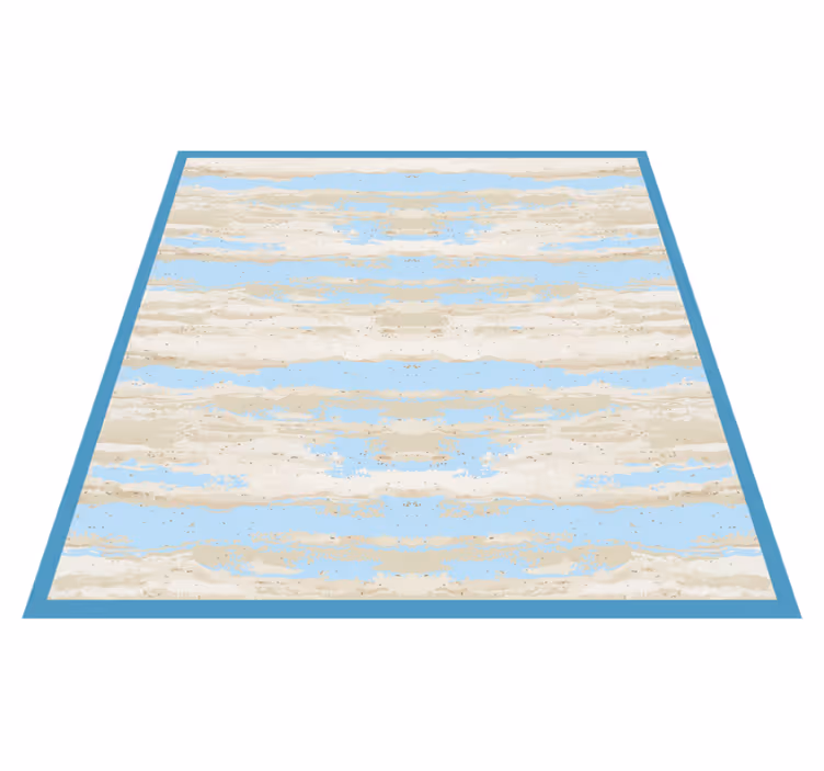 Grey and blue imitation wood effect rug - TenStickers