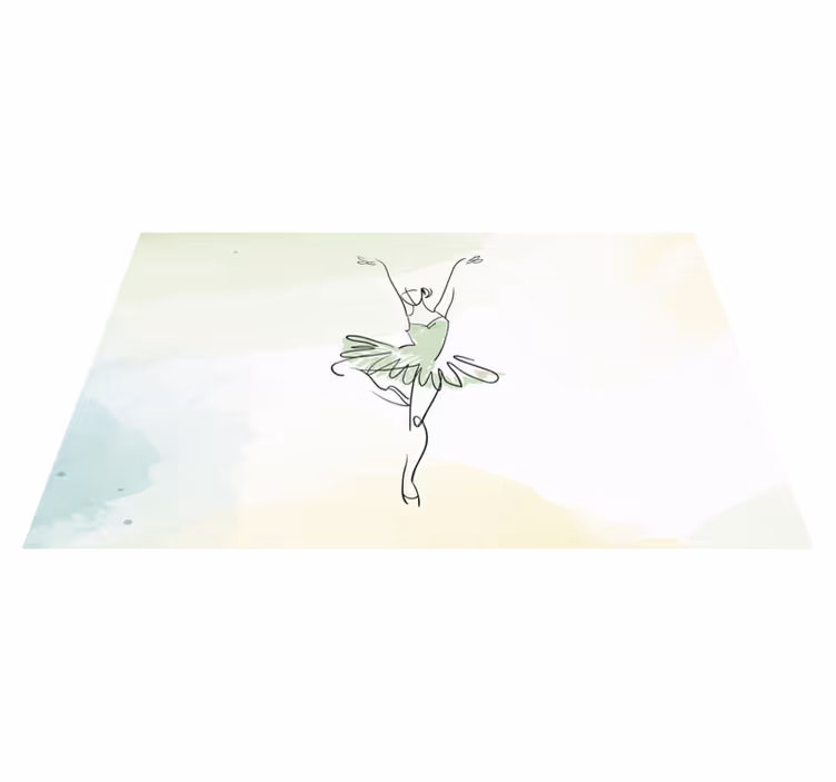 Ballet Dancer Outline kids rug - TenStickers