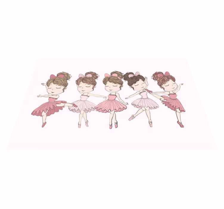 Ballet Dancers Showcase kids rug - TenStickers