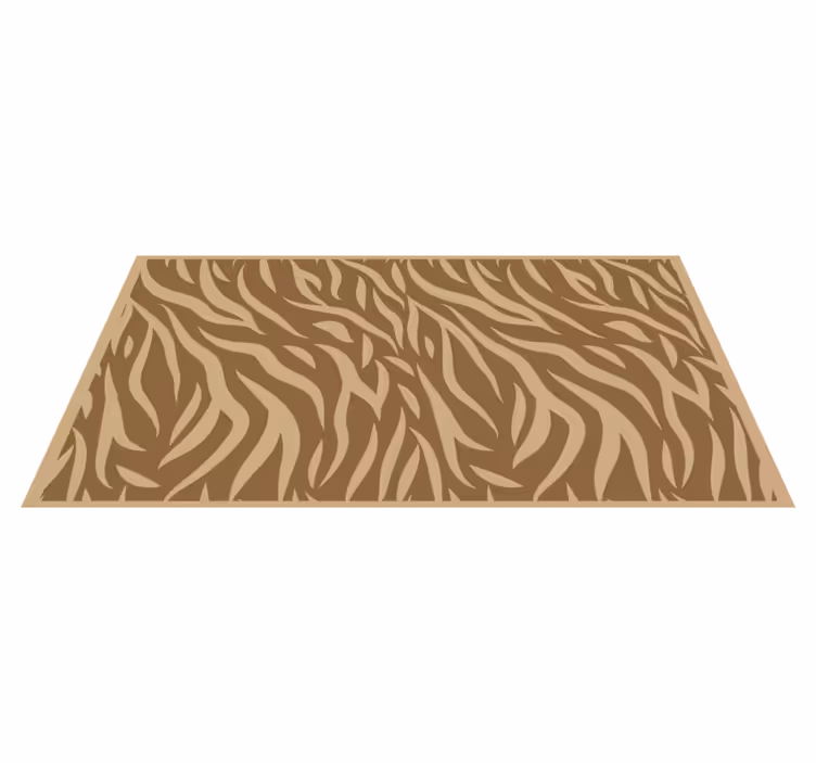 Brown zebra patterns animal print rug - TenStickers