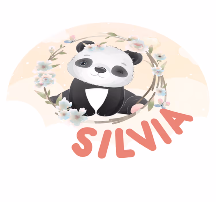 Custom floor mat with cute panda design - TenStickers