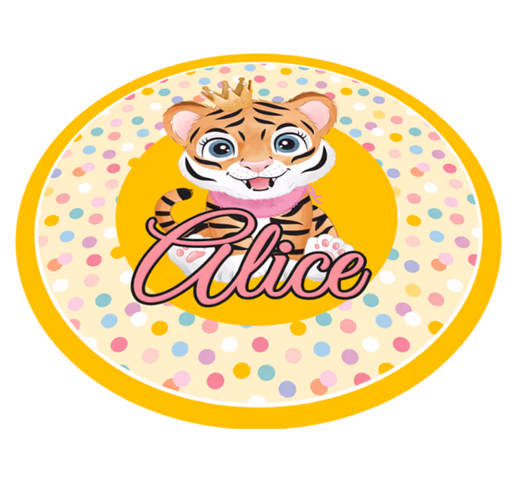 Personalized Tiger custom floor mat - TenStickers