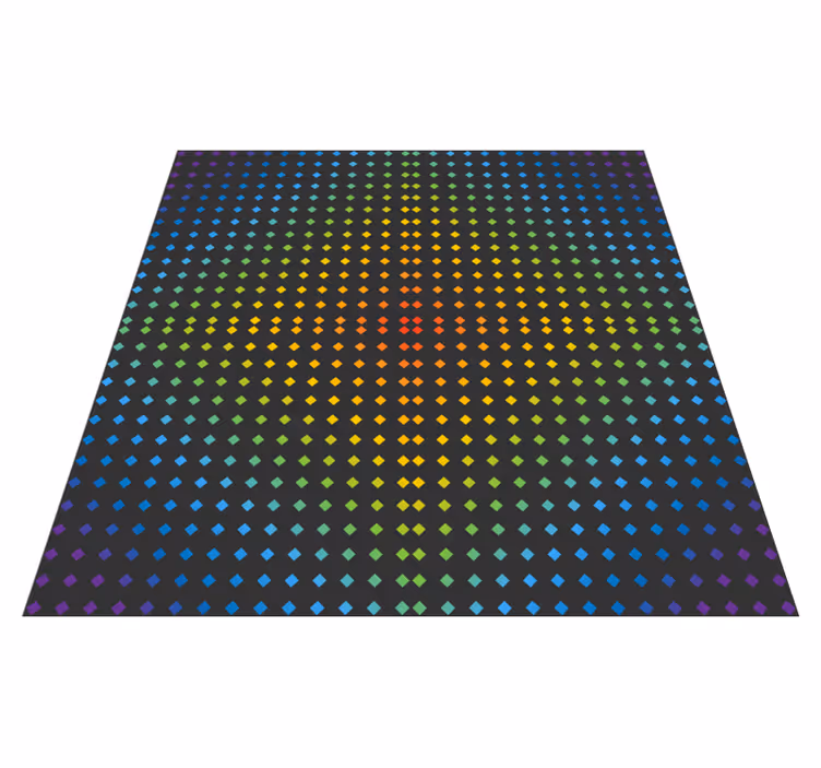 Rainbow diamond design teenage bedroom rug - TenStickers
