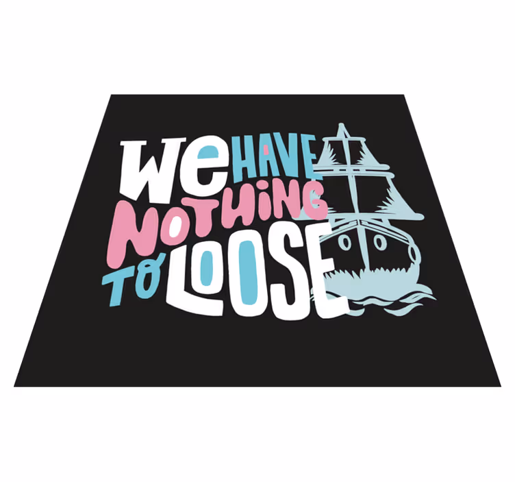 Quote rug we have loose threads - TenStickers