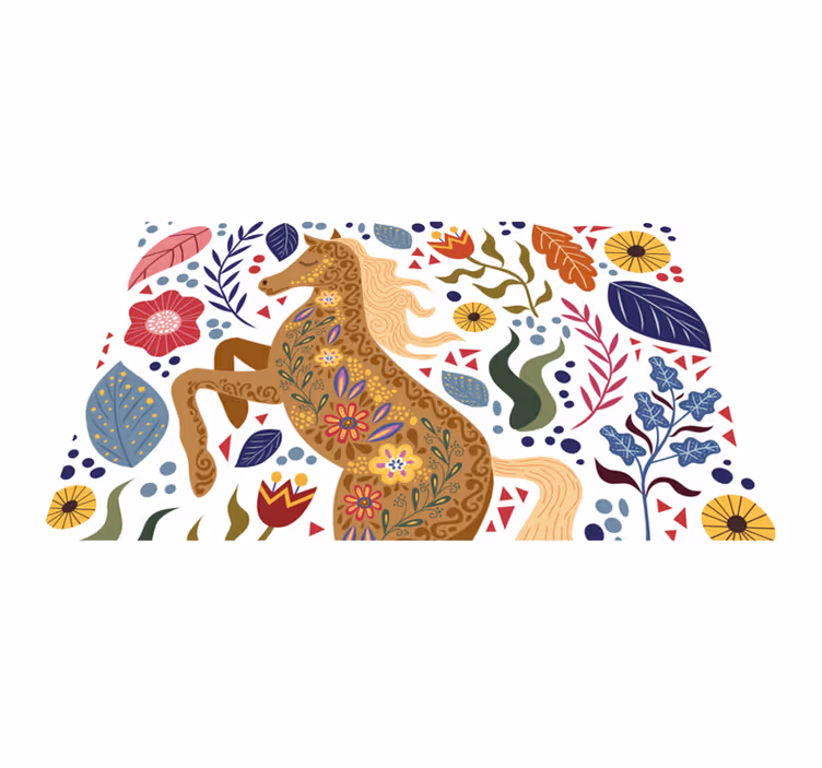 Majestic horse artwork animal mat - TenStickers
