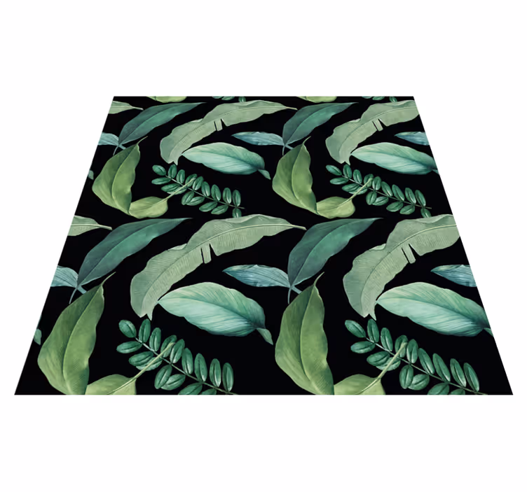 Leafy Green Botanical nature rug - TenStickers