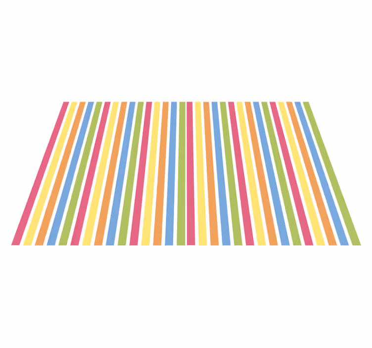 Stripes rug with colorful vertical lines - TenStickers