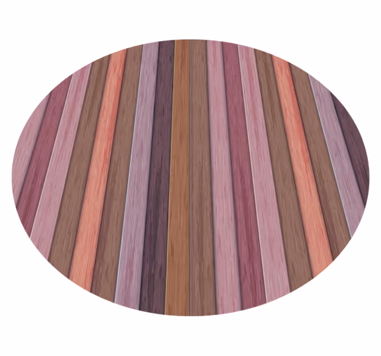 Diagonal purple stripes wood effect rug - TenStickers