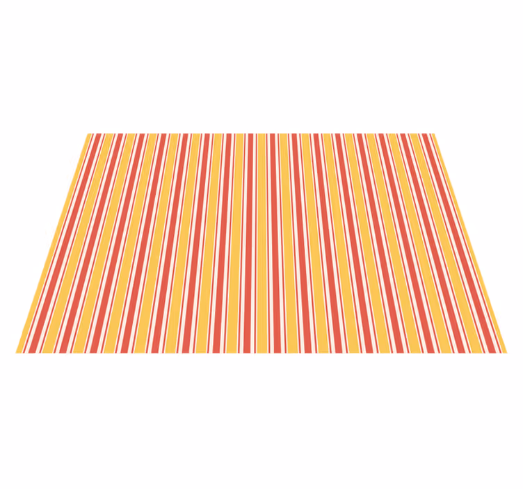 Orange and red stripes rug - TenStickers