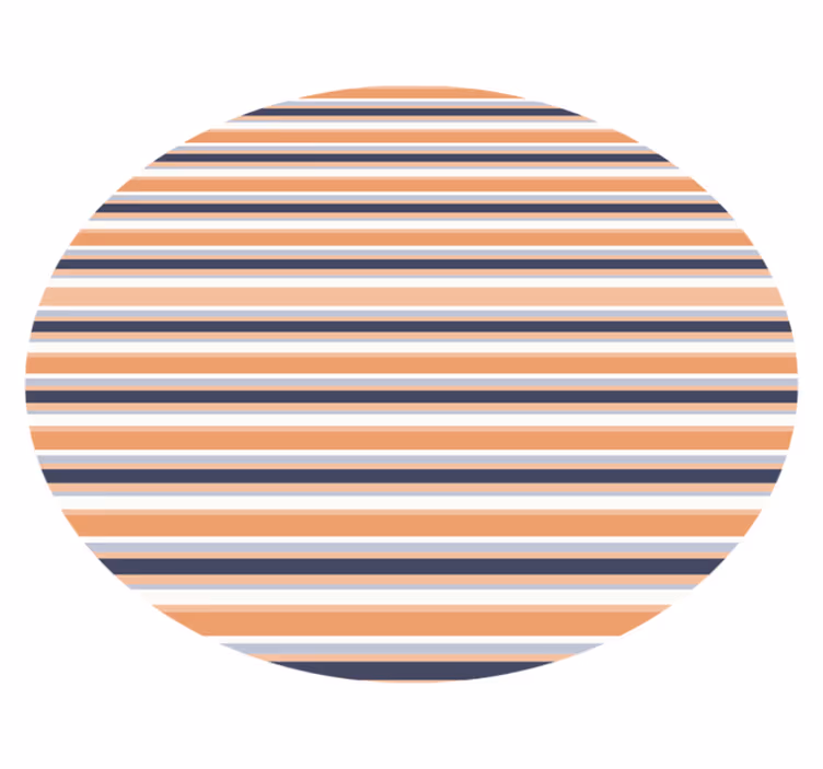 Striped Circular Motif stripes rug - TenStickers