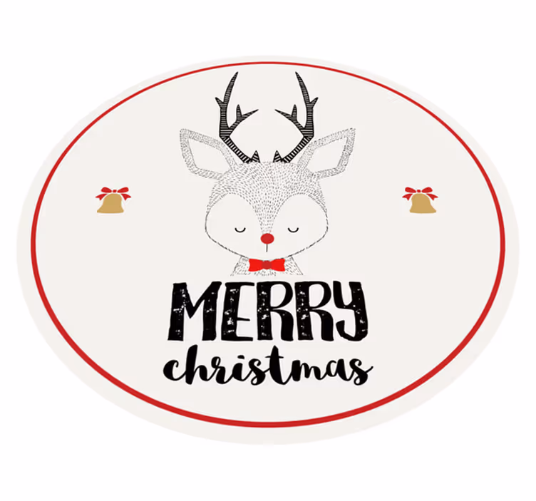 Festive Reindeer Artwork christmas rug - TenStickers