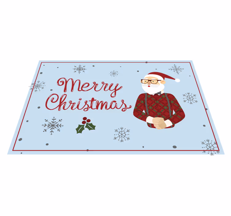 Jolly Santa Greeting halloween rugs - TenStickers
