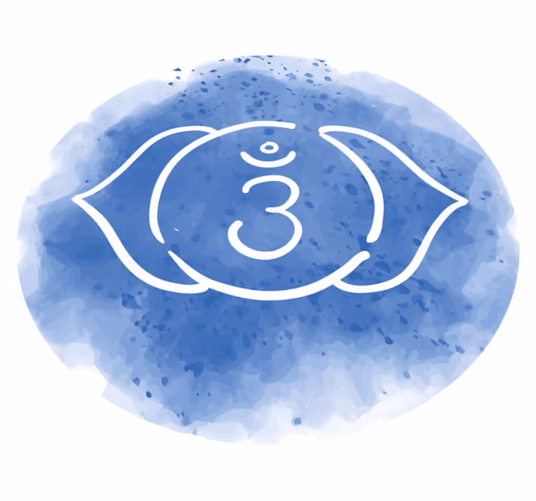Calming Blue Symbol mandala rug - TenStickers