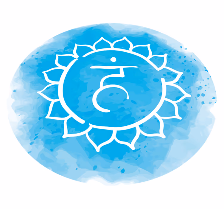 Serene Blue Symbol mandala rug - TenStickers