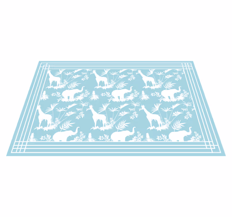 Jungle Safari Scene nursery rug - TenStickers