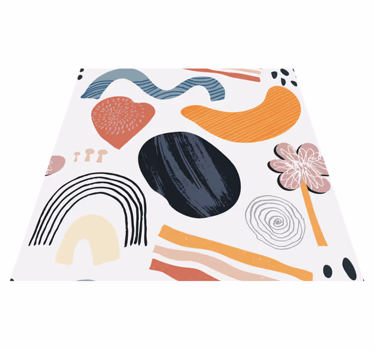 Abstract Shapes Ensemble modern rug - TenStickers