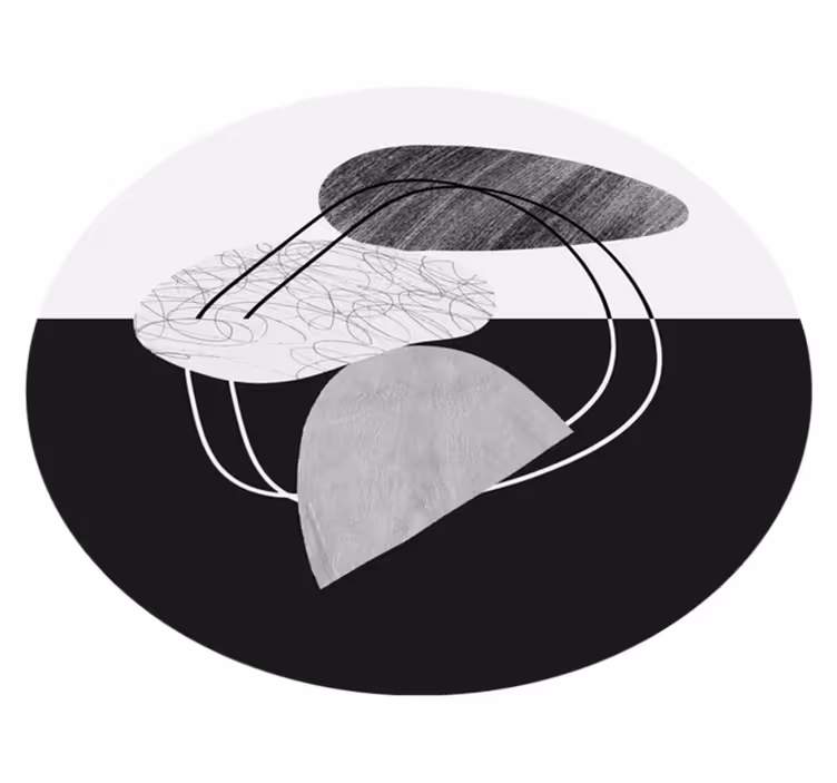 Abstract Shape Artwork minimalistic rug - TenStickers