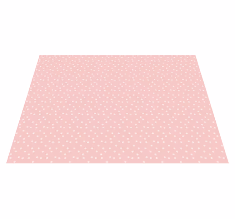 Pink polka dots nursery rug - TenStickers