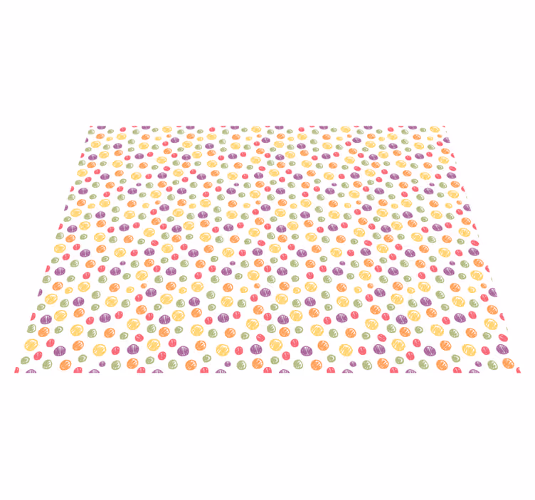 Colorful Polka Dots kids rug - TenStickers