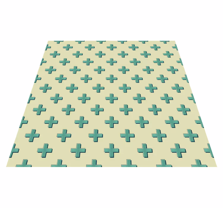 Mint Plus Shapes geometric rug - TenStickers