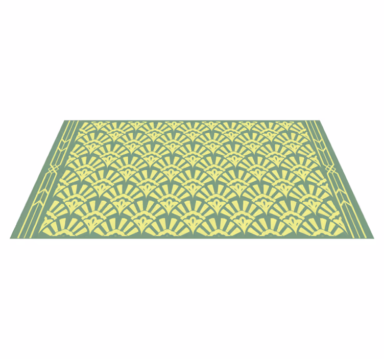 Sunburst floral tile carpet - TenStickers