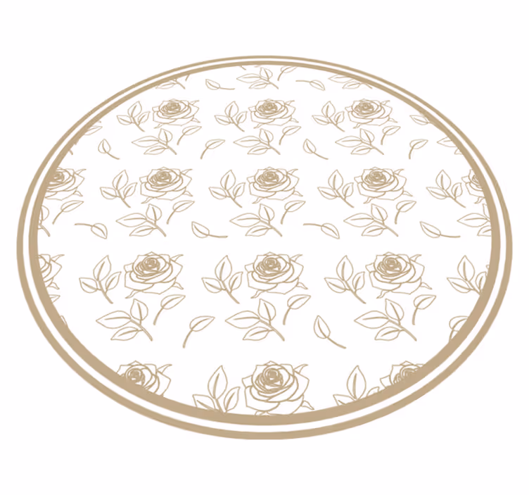 Rose Flower Composition floral rug - TenStickers