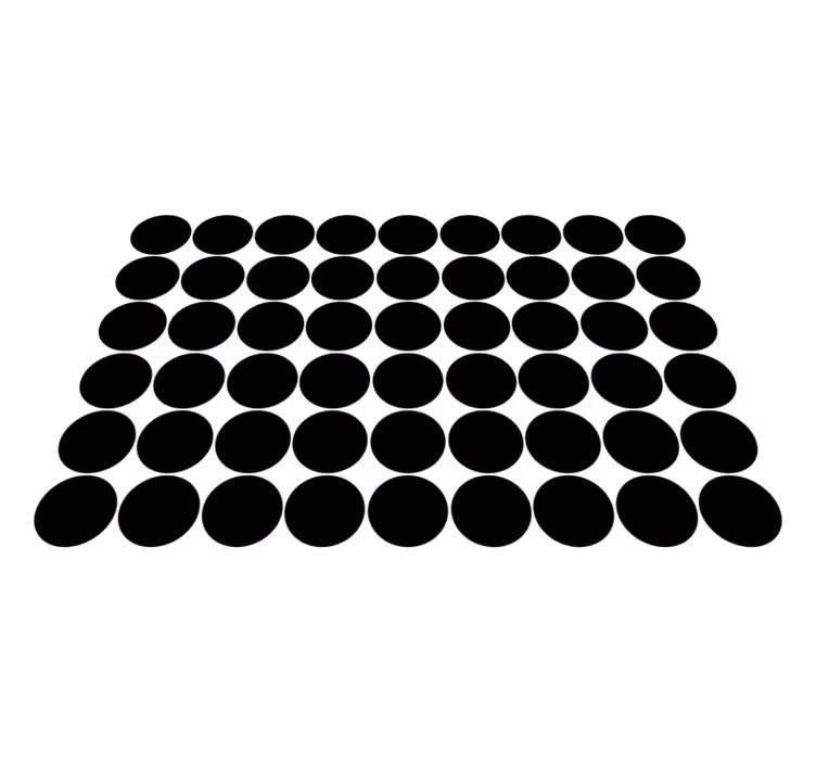 Monochrome Circle Pattern geometric rug - TenStickers