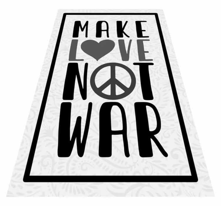 Make love not war quote rug - TenStickers