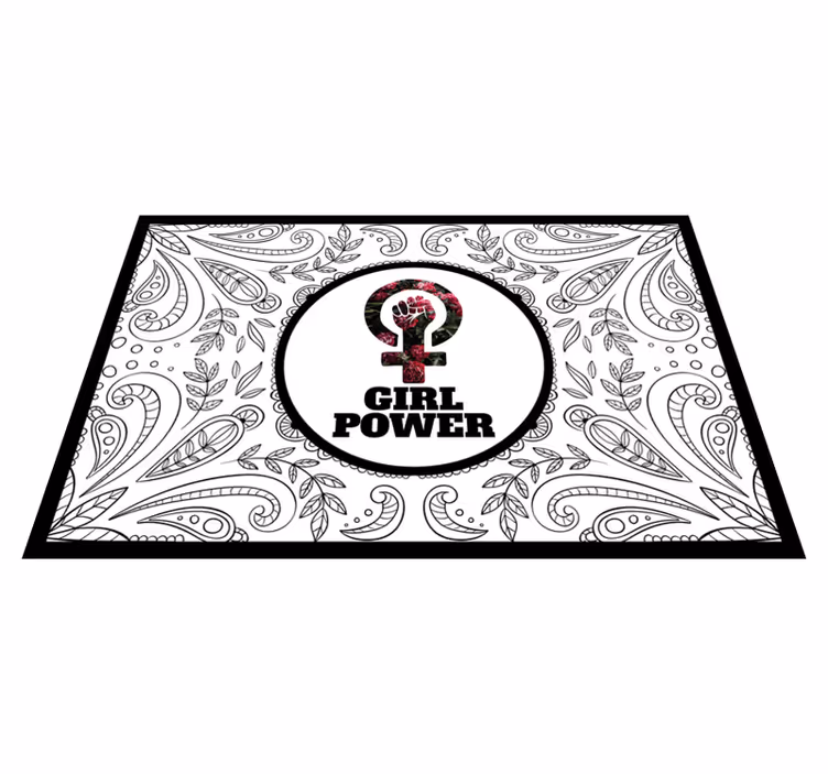 Girl Power Statement quote rug - TenStickers
