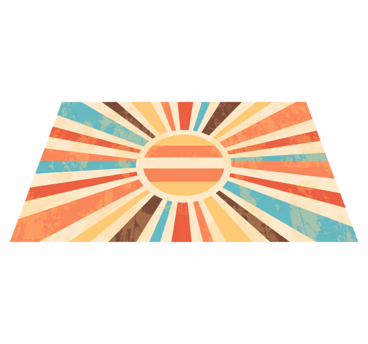 Sunrise Color Burst vintage rug - TenStickers
