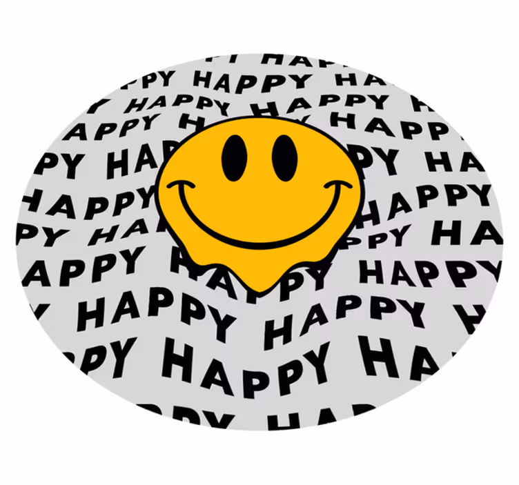 Happy Smile Graphic teenage bedroom rug - TenStickers