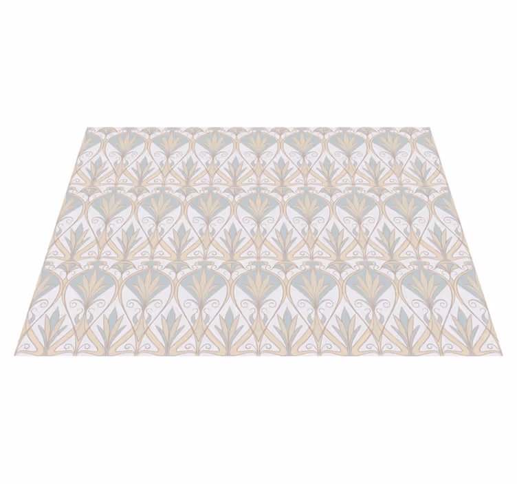 Elegant Floral Inspiration minimalistic rug - TenStickers