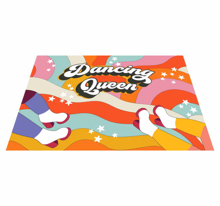 Dancing queen pattern kids rug - TenStickers