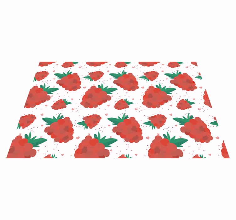 Vibrant Berry Pattern floral rug - TenStickers